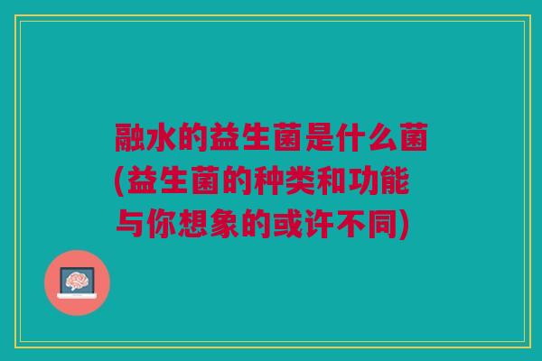 融水的益生菌是什么菌(益生菌的种类和功能与你想象的或许不同)