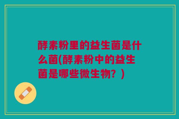 酵素粉里的益生菌是什么菌(酵素粉中的益生菌是哪些微生物?)