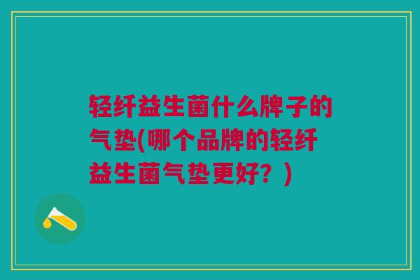 轻纤益生菌什么牌子的气垫(哪个品牌的轻纤益生菌气垫更好？)