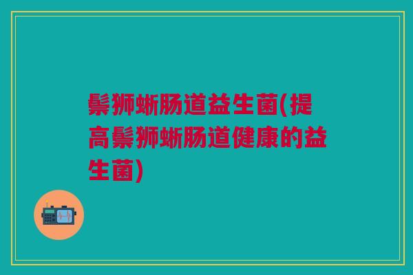 鬃狮蜥肠道益生菌(提高鬃狮蜥肠道健康的益生菌) 鬃狮蜥肠道益生菌(提高鬃狮蜥肠道健康的益生菌)