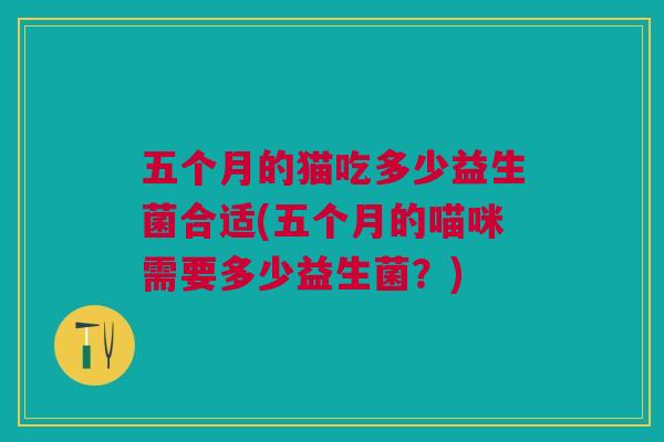 五个月的猫吃多少益生菌合适(五个月的喵咪需要多少益生菌?)