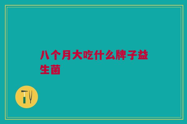 八个月大吃什么牌子益生菌