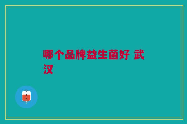 哪个品牌益生菌好 武汉