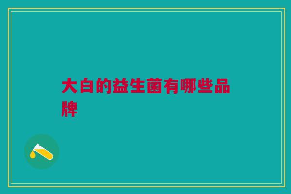 大白的益生菌有哪些品牌