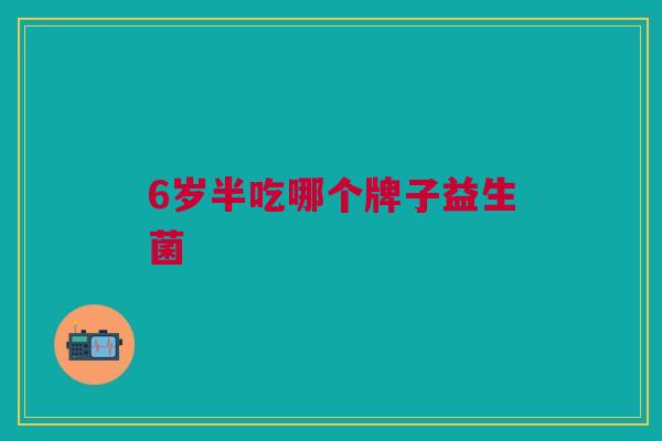 6岁半吃哪个牌子益生菌