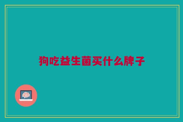 狗吃益生菌买什么牌子