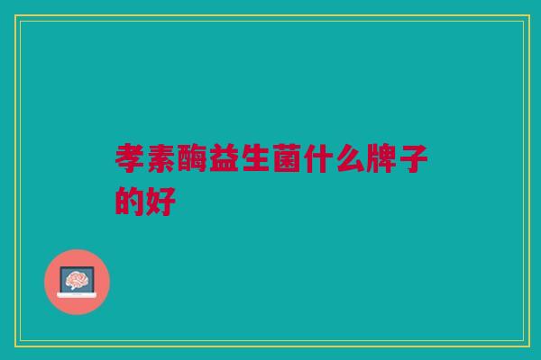 孝素酶益生菌什么牌子的好