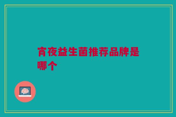 宵夜益生菌推荐品牌是哪个