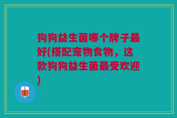 狗狗益生菌哪个牌子好(搭配宠物食物,这款狗狗益生菌受欢迎) 狗狗益生菌哪个牌子好(搭配宠物食物,这款狗狗益生菌受欢迎)