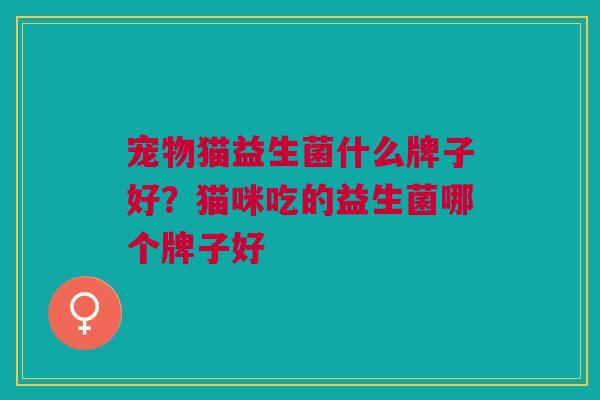宠物猫益生菌什么牌子好？猫咪吃的益生菌哪个牌子好