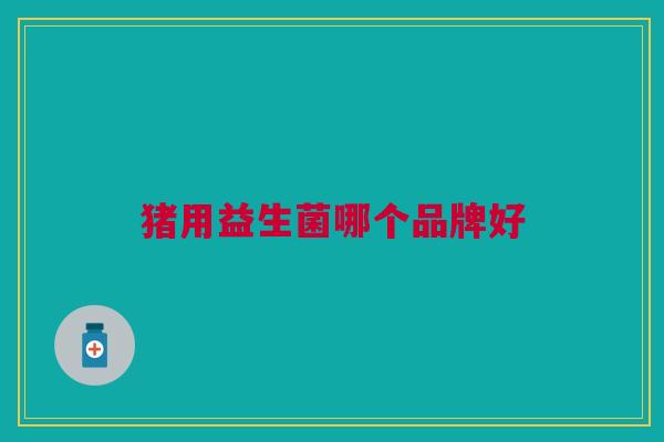 猪用益生菌哪个品牌好