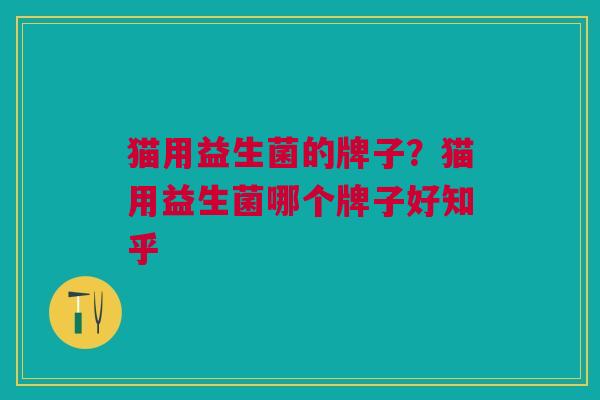 猫用益生菌的牌子?猫用益生菌哪个牌子好知乎