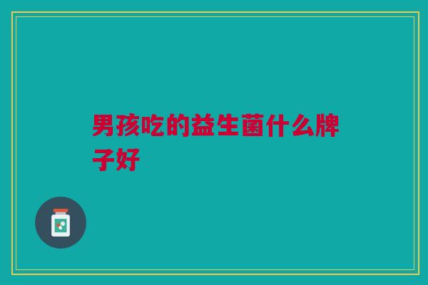 男孩吃的益生菌什么牌子好