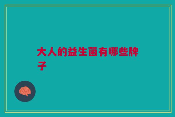 大人的益生菌有哪些牌子