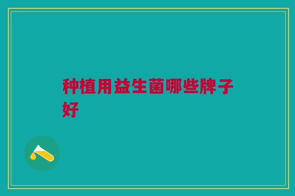 种植用益生菌哪些牌子好