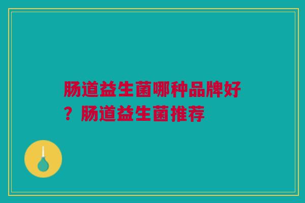 肠道益生菌哪种品牌好？肠道益生菌推荐