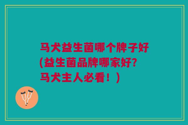马犬益生菌哪个牌子好(益生菌品牌哪家好？马犬主人必看！)