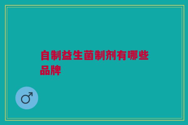 自制益生菌制剂有哪些品牌