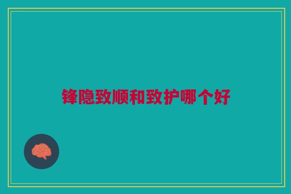 锋隐致顺和致护哪个好