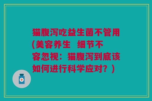 猫腹泻吃益生菌不管用(美容养生 细节不容忽视:猫腹泻到底该如何进行科学应对?)