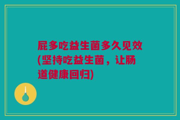 屁多吃益生菌多久见效(坚持吃益生菌,让肠道健康回归)