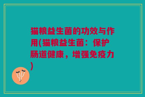 猫粮益生菌的功效与作用(猫粮益生菌:保护肠道健康,增强免疫力)