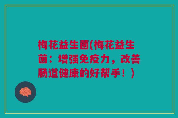 梅花益生菌(梅花益生菌:增强力,改善肠道健康的好帮手!) 梅花益生菌(梅花益生菌:增强力,改善肠道健康的好帮手!)