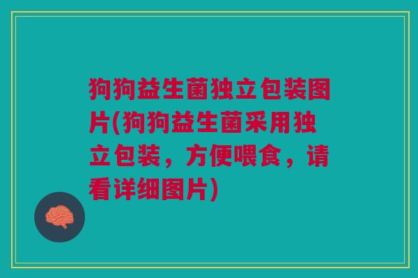 狗狗益生菌独立包装图片(狗狗益生菌采用独立包装,方便喂食,请看详细图片)