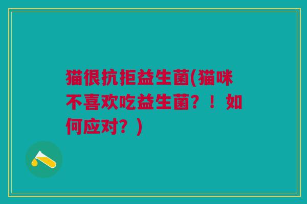 猫很抗拒益生菌(猫咪不喜欢吃益生菌?!如何应对?)