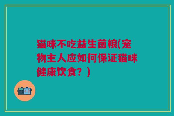 猫咪不吃益生菌粮(宠物主人应如何保证猫咪健康饮食？)