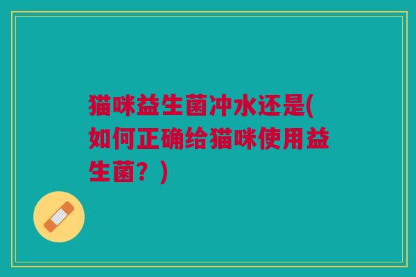 猫咪益生菌冲水还是(如何正确给猫咪使用益生菌?) 猫咪益生菌冲水还是(如何正确给猫咪使用益生菌?)