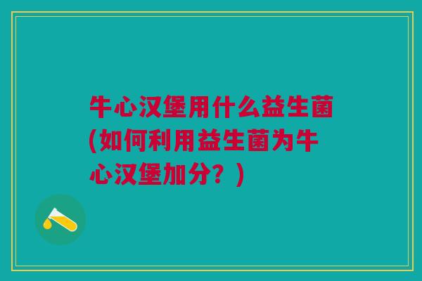 牛心汉堡用什么益生菌(如何利用益生菌为牛心汉堡加分?) 牛心汉堡用什么益生菌(如何利用益生菌为牛心汉堡加分?)