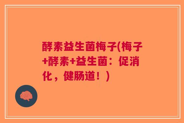酵素益生菌梅子(梅子+酵素+益生菌：促消化，健肠道！)