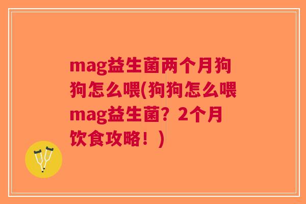mag益生菌两个月狗狗怎么喂(狗狗怎么喂mag益生菌?2个月饮食攻略!)