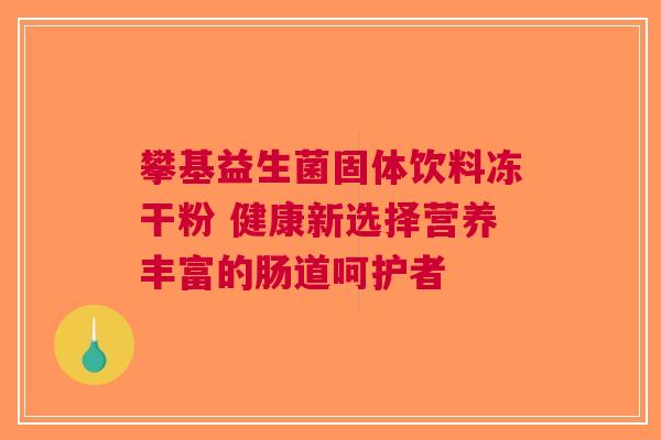 攀基益生菌固体饮料冻干粉 健康新选择营养丰富的肠道呵护者 攀基益生菌固体饮料冻干粉 健康新选择营养丰富的肠道呵护者