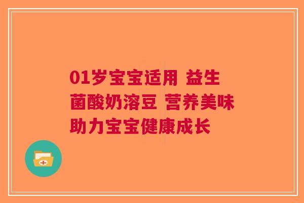 01岁宝宝适用 益生菌酸奶溶豆 营养美味助力宝宝健康成长