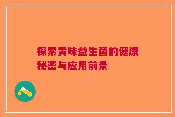 探索黄味益生菌的健康秘密与应用前景
