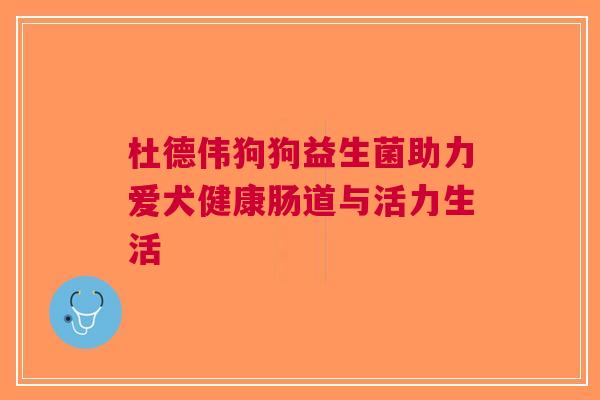 杜德伟狗狗益生菌助力爱犬健康肠道与活力生活