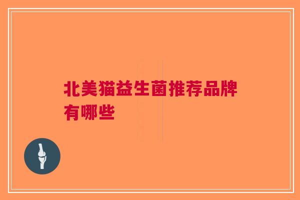 北美猫益生菌推荐品牌有哪些
