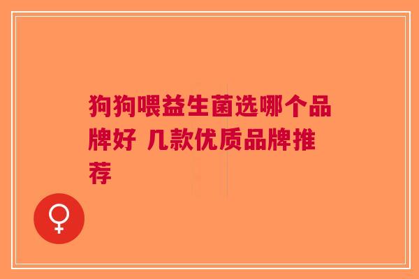 狗狗喂益生菌选哪个品牌好 几款优质品牌推荐
