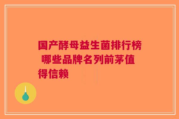 国产酵母益生菌排行榜 哪些品牌名列前茅值得信赖